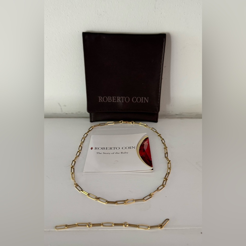 Roberto Coin 18” Yellow 18K Gold Paperclip Necklace